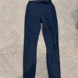 Alo yoga navy blue 7/8 leggings size small